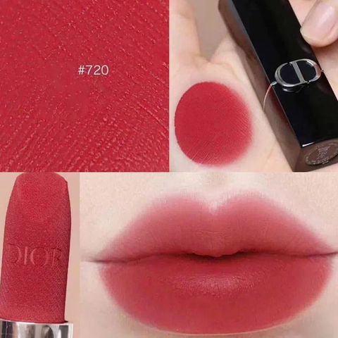 Son Dior Rouge Dior Limited Edition 720 Icone - Son Môi Đỏ Hồng Đất Velvet Sang Trọng Từ Dior, Chăm Sóc Môi Tốt Nhất
