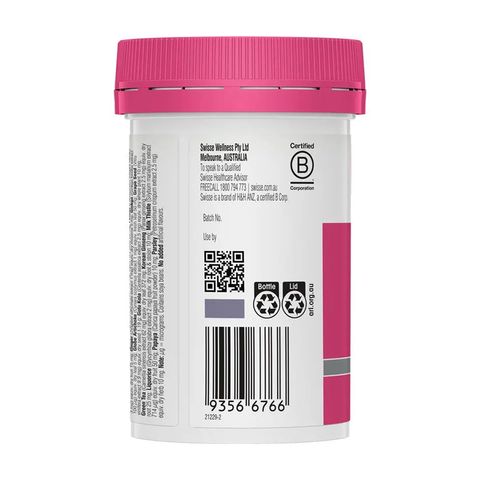 Vitamin Tổng Hợp Swisse Women’s Úc 60 Viên - Tăng Cường Sức Khỏe và Giảm Mệt Mỏi cho Phụ Nữ, Bổ Sung Dinh Dưỡng Hiệu Quả