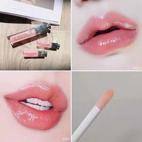 Bộ 2 Son Dưỡng Dior Addict Lip Glow Balm + Addict Lip Maximizer 001 Pink - Dưỡng ẩm, Căng mọng, Chính Hãng, Màu Hồng