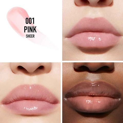 Bộ 2 Son Dưỡng Dior Addict Lip Glow Balm + Addict Lip Maximizer 001 Pink - Dưỡng ẩm, Căng mọng, Chính Hãng, Màu Hồng