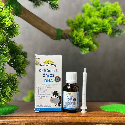 Nature's Way Kids Smart Drops DHA 20ml - Bổ sung DHA và EPA cho não bộ, mắt, hệ thần kinh, hàng nhập khẩu Úc chính ngạch
