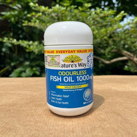 Dầu Cá Không Mùi Nature's Way 1000mg - Hỗ Trợ Mắt, Não Bộ & Tim Mạch (80 Viên) - Hàng Nhập Khẩu Chính Ngạch Úc