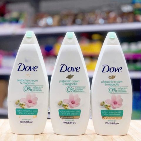 Sữa tắm Dove Pistachio Cream & Magnolia 750ml - Sạch da, Dưỡng ẩm, Hương thơm quyến rũ, Phù hợp mọi loại da, Sản phẩm làm đẹp tuyệt vời