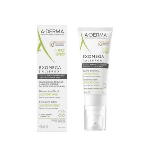 Kem Dưỡng Ẩm A-Derma Exomega Allergo Emollient Balm 40ml - Hỗ Trợ Chăm Sóc Da Khô và Viêm Da Cơ Địa, Giảm Ngứa, Phục Hồi Da Nhạy Cảm