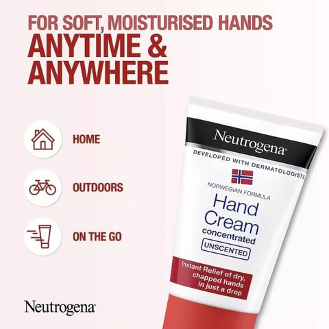 Kem Dưỡng Da Tay Neutrogena Norwegian Formula Hand Cream 50g - Không Mùi, Giàu Dưỡng Ẩm, Phù Hợp Da Nhạy Cảm, Chính Hãng Mỹ