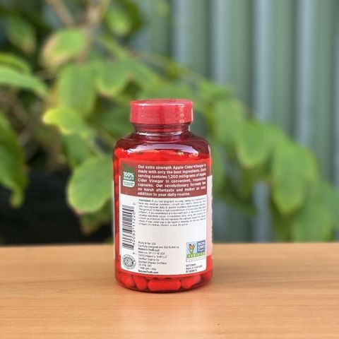 Viên Uống Giấm Táo Hữu Cơ 180 Viên - Giảm Cân, Hỗ Trợ Tiêu Hóa và Kiểm Soát Đường Huyết, Sản Phẩm Từ Mỹ