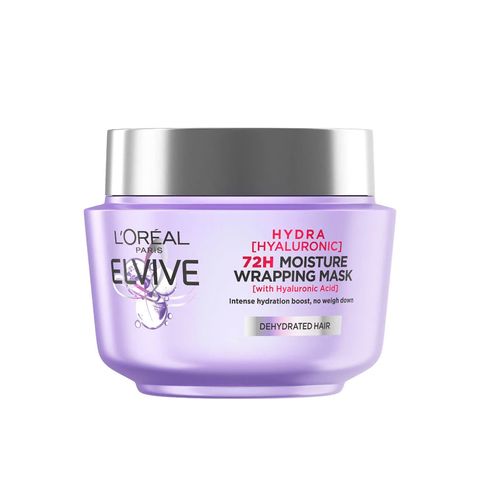 Kem ủ tóc L’OREAL ELVIVE HYALURON PLUMP MASK 300ml - Giúp tóc mềm mượt, bồng bềnh và giữ ẩm lâu, chống xơ yếu và rối tóc.