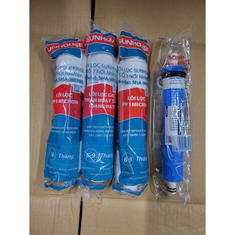 Lõi Lọc Đúc SUNHOUSE Chính Hãng cho Máy Lọc Nước - Thay Thế SHA 76214CK, 76215CK - Lọc Nước An Toàn và Tinh Khiết