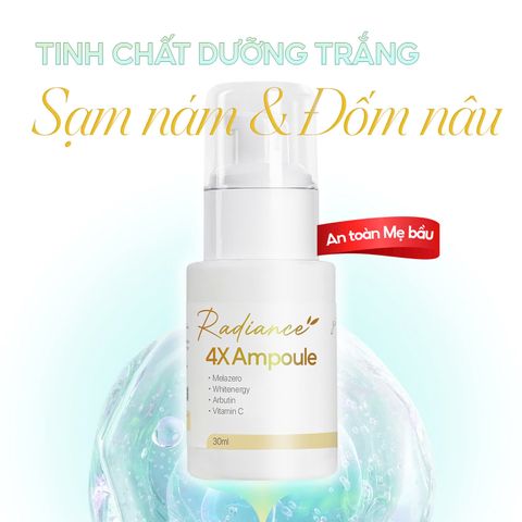 Tinh Chất Dưỡng Trắng Cấp Ẩm GUO Radiance 4X Ampoule 30ml - Serum Làm Mờ Thâm Sạm Dành Cho Bà Bầu, An Toàn Và Hiệu Quả