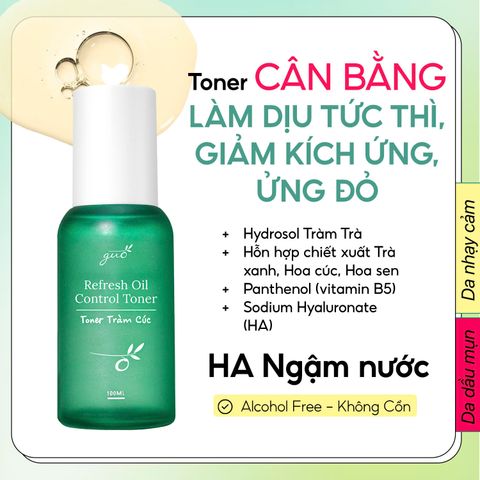 Toner Nước Hoa Hồng GUO 100ml - Cấp Ẩm, Kiểm Soát Dầu, Chống Kích Ứng Cho Da Mụn Nhạy Cảm