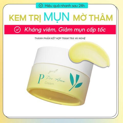 Kem Dưỡng Da Mụn Trà Nghệ GUO - Pro Acne Cream 30g, Kích Thích Làm Dịu Da, Ngăn Ngừa Mụn Tái Phát