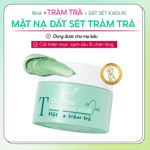 Mặt Nạ Đất Sét Tràm Trà Sạch Sâu, Giảm Mụn Cho Bà Bầu 50gr