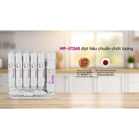 Máy Lọc Nước Compact Mutosi MP-U1368 - 10 Lõi Chống Độc, Tiêu Chuẩn Nhật Bản, Lọc Sạch 99.99% Tạp Chất, Nước Uống An Toàn