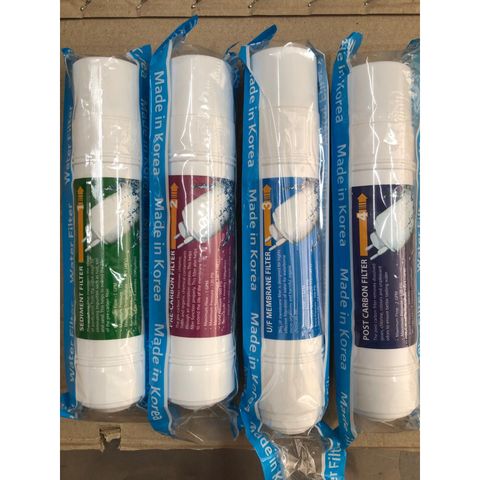 Bộ 4 Lõi Lọc Nước U/F - Loại Đầu U Nhập Khẩu Hàn Quốc - Lõi Lọc Sạch Vi Khuẩn cho Máy Lọc Nước, Nước Uống An Toàn