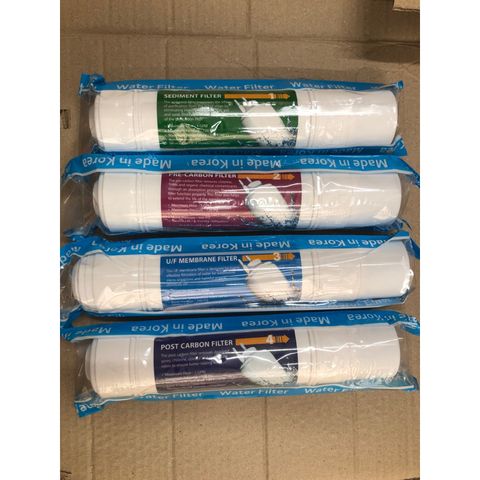 Bộ 4 Lõi Lọc Nước U/F - Loại Đầu U Nhập Khẩu Hàn Quốc - Lõi Lọc Sạch Vi Khuẩn cho Máy Lọc Nước, Nước Uống An Toàn