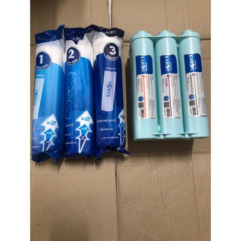 Combo Lõi Lọc KAROFI - Lõi 123 Smax Pro & Cụm 6 Lõi Smax 6.2 - Thay Thế Chính Hãng cho Máy Lọc Nước, Tăng Cường Chất Lượng Nước