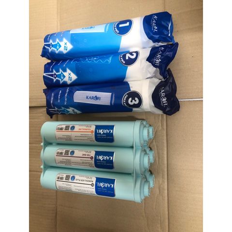 Combo Lõi Lọc KAROFI - Lõi 123 Smax Pro & Cụm 6 Lõi Smax 6.2 - Thay Thế Chính Hãng cho Máy Lọc Nước, Tăng Cường Chất Lượng Nước