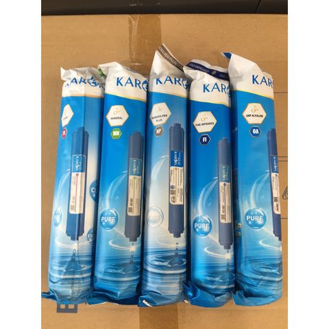 Combo 5 Lõi Lọc Nước KAROFI 56789 - GAC-T33, Mineral, Nano Silver, ORP Alkaline, FAR Infrared - Chính Hãng, Giải Độc Nước Uống Tốt Nhất