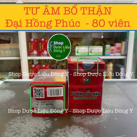 Tư Âm Bổ Thận Đại Hồng Phúc - Viên Nang Hỗ Trợ Thận Kém - Giảm Đau Lưng, Tiểu Đêm, 80 Viên