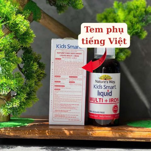 Nature's Way Kids Smart Liquid Multi + Iron 200ml - Hỗ trợ Tăng Cường Sức Khỏe và Đề Kháng cho Trẻ Em - Nhập Khẩu Chính Ngạch Úc