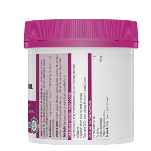 Viên Uống Tinh Dầu Hoa Anh Thảo Swisse Ultiboost Evening Primrose Oil - 200 Viên Hỗ Trợ Cân Bằng Nội Tiết Tố, Giảm Khó Chịu Tiền Kinh Nguyệt