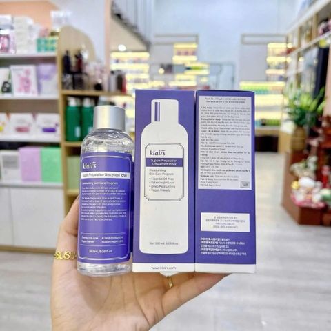Nước Hoa Hồng Klairs Supple Preparation Toner Không Mùi 180ml - Dưỡng Ẩm, Cân Bằng pH, An Toàn Cho Da Nhạy Cảm