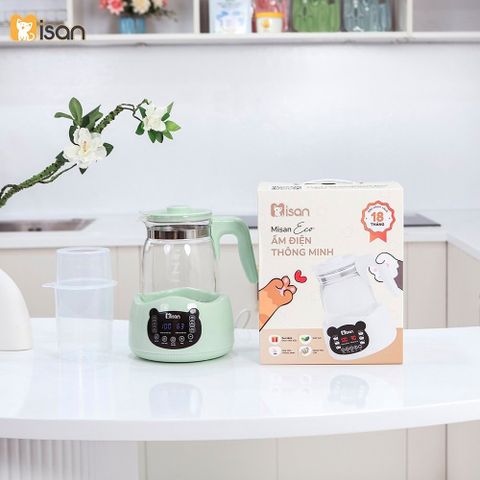 Bình Đun Nước Pha Sữa MISAN Đa Chức Năng 1300ml - Điều Chỉnh Nhiệt Độ, Giữ Ấm, Hâm Sữa An Toàn, Tiệt Trùng, Tiện Lợi Cho Mẹ Bỉm Sữa