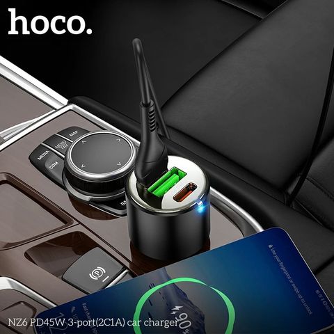 Tẩu Sạc Ô Tô Hoco NZ6 - Sạc Nhanh Đa Cổng Tiện Lợi Cho Điện Thoại Và Thiết Bị Điện Tử - Thiết Kế Nhỏ Gọn Và Bền Bỉ