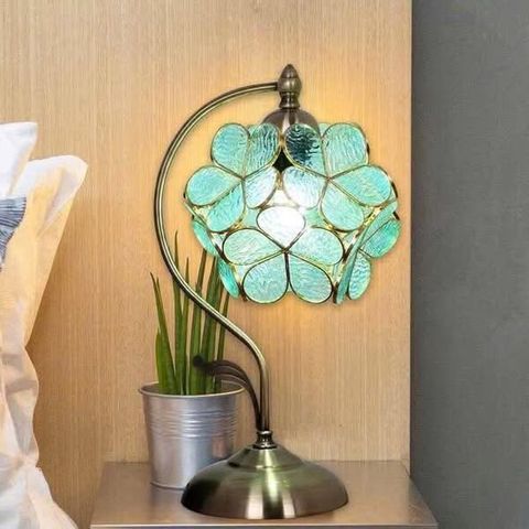 Đèn Bàn Tiffany Cổ Điển Cánh Hoa Sang Trọng - Đèn Thủ Công Art Nouveau Trang Trí Nhà Đẹp Mắt