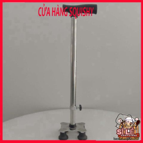 Gậy Batoong 4 Chân INOX - Gậy Chống Người Già Điều Chỉnh Chiều Cao, Hỗ Trợ Di Chuyển An Toàn và Thoải Mái
