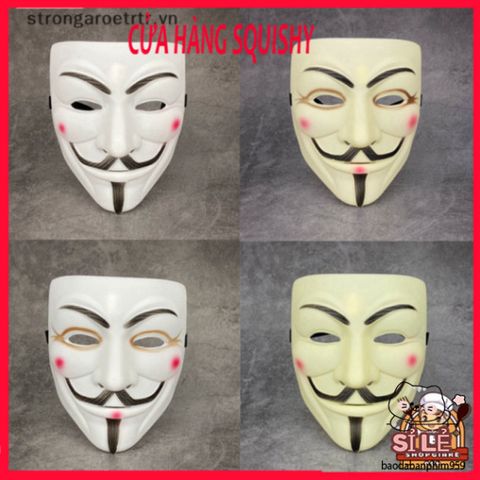 Mặt Nạ Hóa Trang PVC Hero Strongaroetr Vendetta Hacker - Đồ Chơi Cosplay Halloween Dành Cho Người Lớn và Trẻ Em