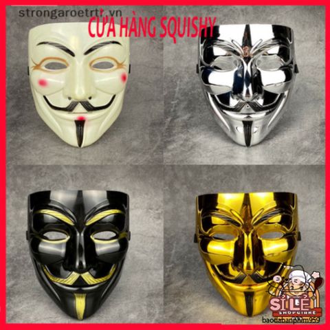 Mặt Nạ Hóa Trang PVC Hero Strongaroetr Vendetta Hacker - Đồ Chơi Cosplay Halloween Dành Cho Người Lớn và Trẻ Em