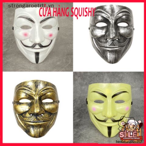 Mặt Nạ Hóa Trang PVC Hero Strongaroetr Vendetta Hacker - Đồ Chơi Cosplay Halloween Dành Cho Người Lớn và Trẻ Em
