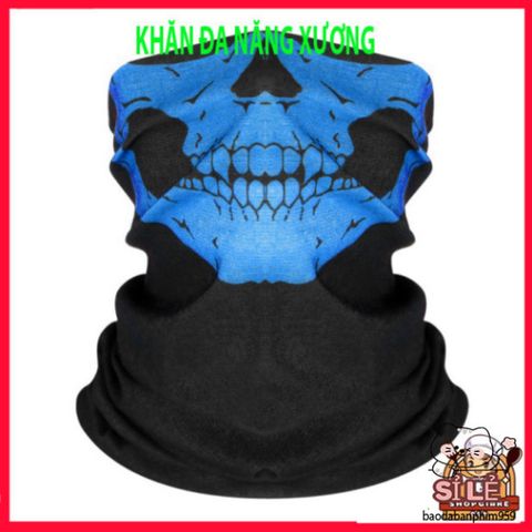 Khăn Ống Đầu Lâu Phượt Đa Năng - Khăn Bandana Thời Trang Cho Các Chuyến Đi Phiêu Lưu, Bảo Vệ Và Tạo Phong Cách Streetwear