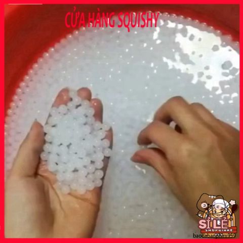 Bịch 250gr Hạt Nở Ngâm Nước Trang Trí Nhà Cửa và Bể Cá - Đàn Hồi Cao Slime Squishy 7-8 MM Thú Vị Cho Trẻ Em