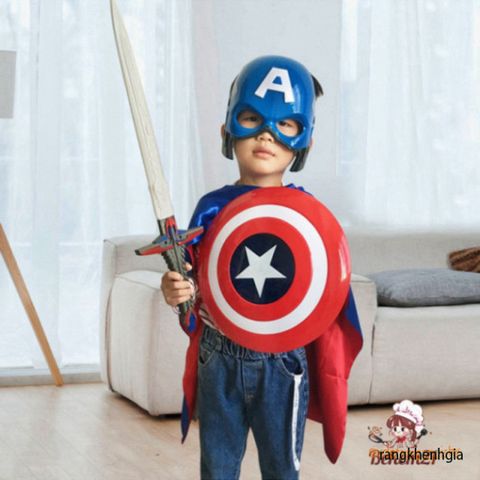 Khiên Captain America Nhựa Cao Cấp - Đồ Chơi Siêu Anh Hùng Marvel 32cm - Quà Tặng Fan Hâm Mộ, Hoạt Động Ngoài Trời, Cosplay