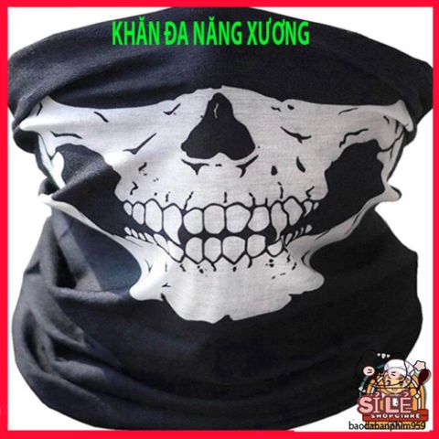 Khăn Phượt Đa Năng Trùm Đầu Hình Xương Đầu Lâu - Bịt Mặt Chống Nắng, Chống Bụi, Thời Trang Phượt Cho Nam Nữ