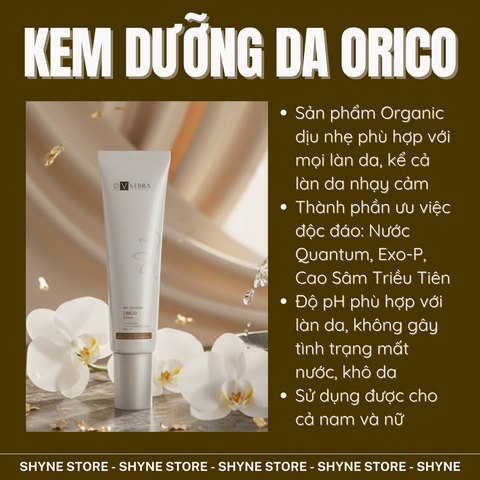 Kem Dưỡng Da Orico Cream Vxebra - 100% Organic Dưỡng Ẩm, Làm Trắng Da, Không Gây Kích Ứng Cho Da Nhạy Cảm