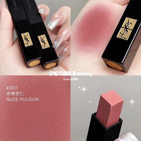 Son Yves Saint Laurent YSL 301 Nude Pulsion Velvet Radical - Son Môi Hồng Nude Chính Hãng, Đem Lại Sắc Màu Tự Nhiên, Quyến Rũ