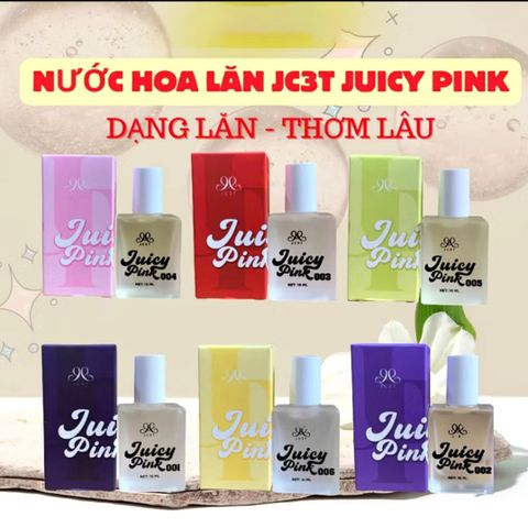 Nước Hoa Lăn Lên Quần Sịp Juicy Pink 10ml - Không Chứa Cồn, Hương Hoa, Dùng Cho Nam & Nữ, Lưu Hương 12 Giờ, Tự Tin Tỏa Sáng