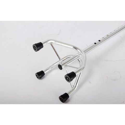 Gậy chống 4 chân điều chỉnh cao cho người già - Gậy hỗ trợ đi lại inox chắc chắn, an toàn cho người phục hồi chức năng