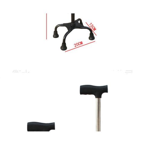Gậy chống 4 chân điều chỉnh cao cho người già - Gậy hỗ trợ đi lại inox chắc chắn, an toàn cho người phục hồi chức năng