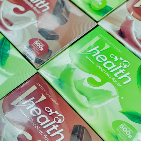 Bột Ngũ Cốc Dinh Dưỡng Vị Matcha VHEALTH (10 Gói x 25g) - Hỗ Trợ Giảm Cân, Tăng Cường Sức Khỏe và Miễn Dịch, Dinh Dưỡng Lành Mạnh