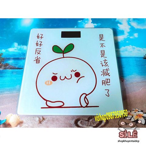 Cân Điện Tử Củ Cải - Cân Sức Khỏe Mini Chịu Lực Tối Đa 180KG, Bảo Hành 1 Năm, Thiết Kế Dễ Thương, Thích Hợp Gia Đình