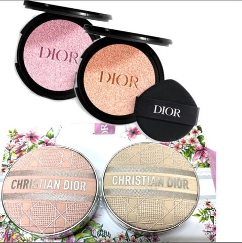 Combo Lõi Phấn Nước & Vỏ Hộp Dior Forever Skin Glow Cushion Foundation Tone 02 Lilac 13g Chính Hãng - Trang Điểm Rạng Rỡ, Dưỡng Ẩm Tối Ưu