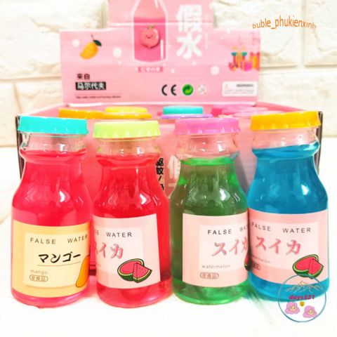 Chai Slime Nước Hoa Quả Mix Đào Dưa Hấu Vải 9 Màu Sắc - Đồ Chơi Nhờn Ma Quái Squishy Vui Nhộn Cho Trẻ Em và Người Lớn