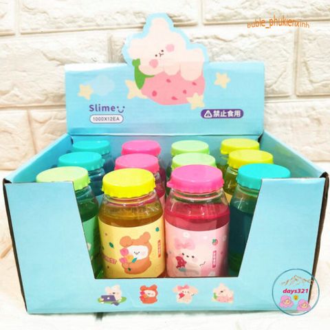 Chai Slime Nước Hoa Quả Mix Đào Dưa Hấu Vải 9 Màu Sắc - Đồ Chơi Nhờn Ma Quái Squishy Vui Nhộn Cho Trẻ Em và Người Lớn