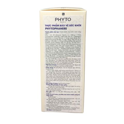 Viên uống Phyto hỗ trợ mọc tóc - Viên uống cải thiện tóc hư tổn từ Pháp, chứa Biotin và vitamin, mang lại tóc khỏe đẹp tự nhiên.