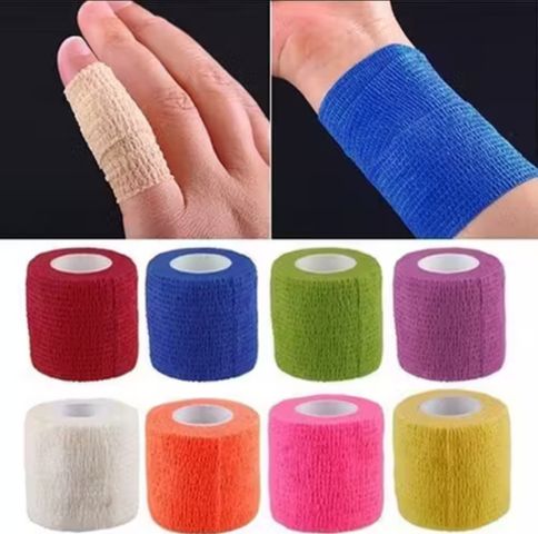 Băng Dán Quấn Cơ Thể Thao Cao Su Non - Chống Chấn Thương, Giúp Bảo Vệ Khớp, Đa Năng, Tái Sử Dụng, Tiện Lợi, Nhiều Màu Sắc