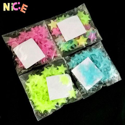 Bộ 100 Ngôi Sao Phát Sáng Dán Tường - Trang Trí Không Gian Sống Huyền Ảo, Dạ Quang Tạo Bầu Không Khí Thơ Mộng